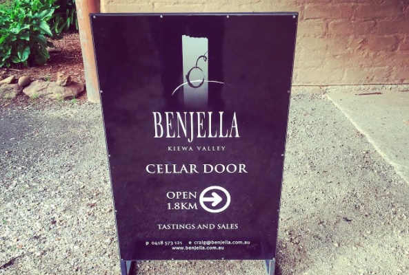 Benjella Cellar Door Sign